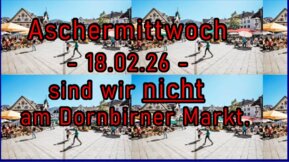 Aschermittwoch geschlossen