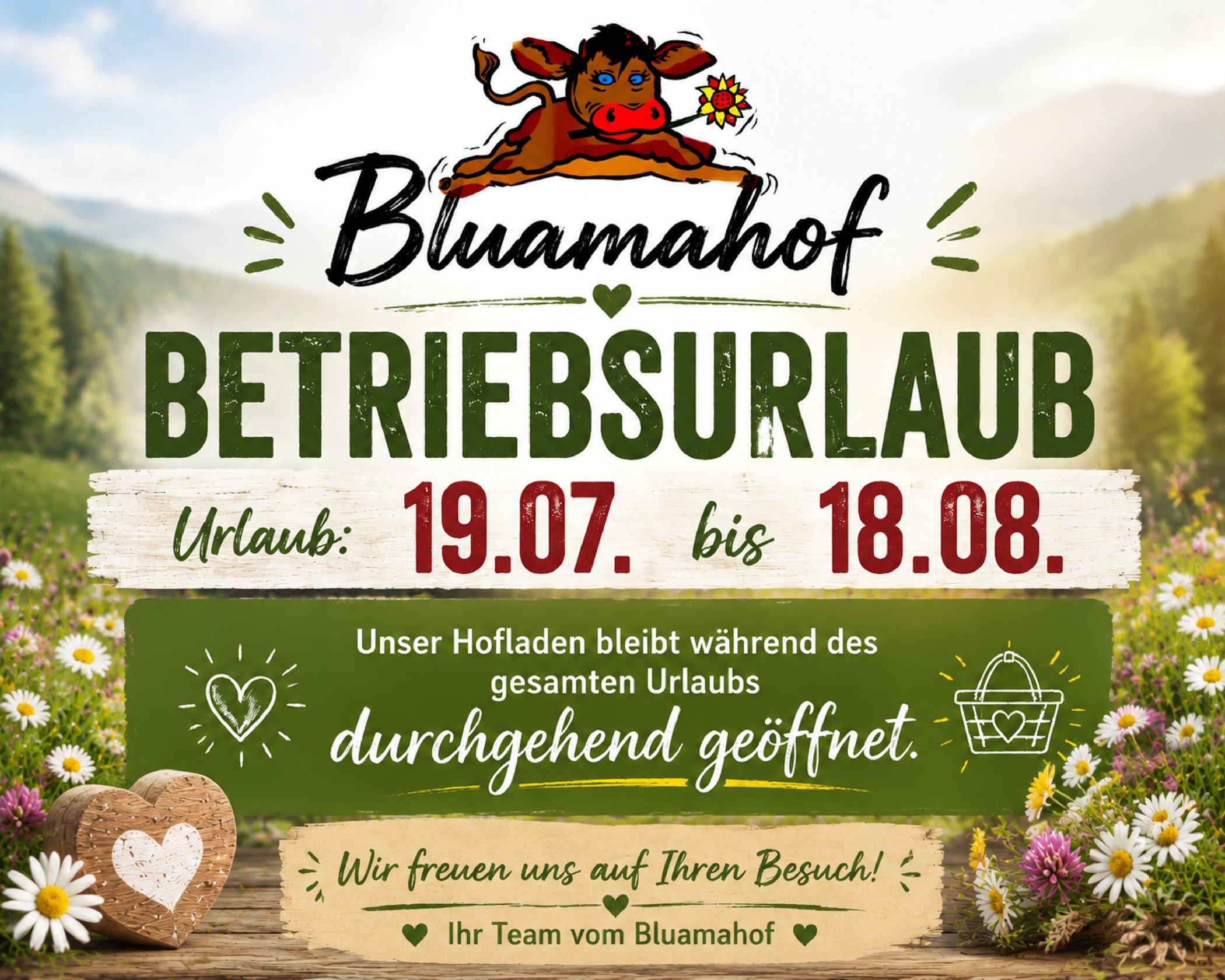 Urlaubsankündigung